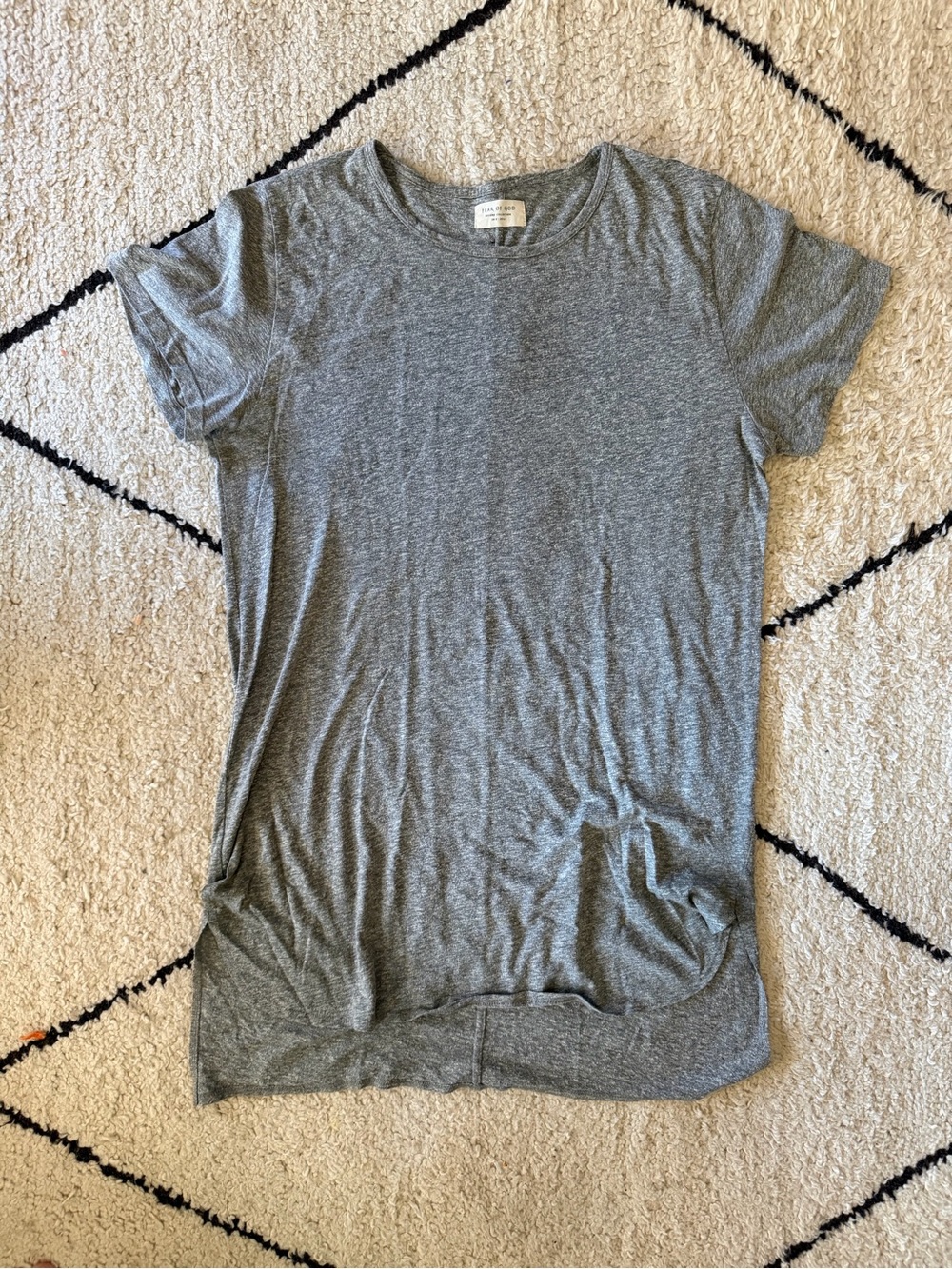 Fear of God Second Collection Gray Crew Neck Short Sleeve Knit Tee Men's L